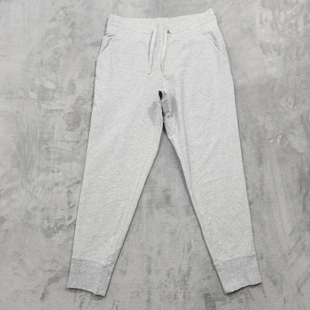 All In Motion Pants Mens S Gray French Terry Jogger Drawstring Lounge Athletic
